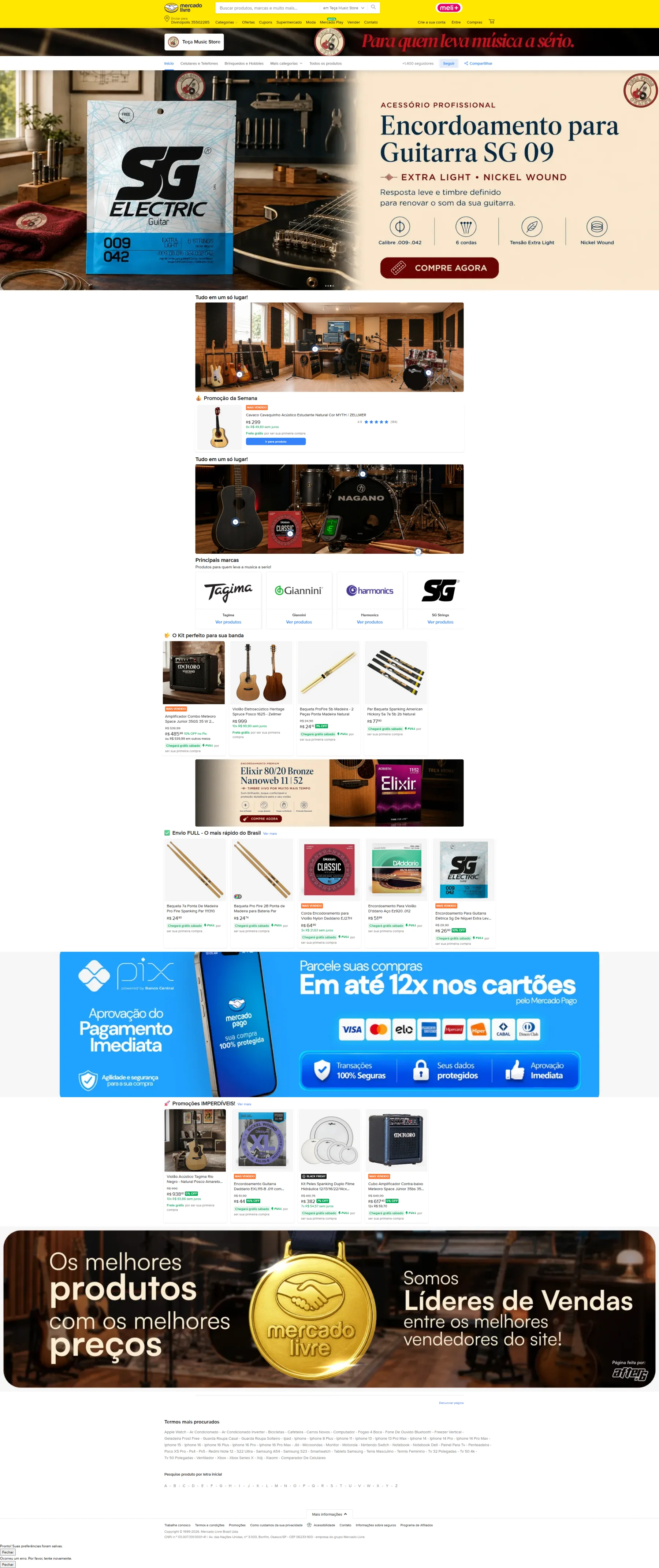 Prévia do PDF de Teça Music Store, página 1 de 1.